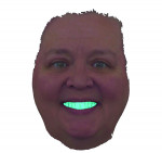 Fig 13. Face scan to allow for the transfer of facial characteristics into the design software.